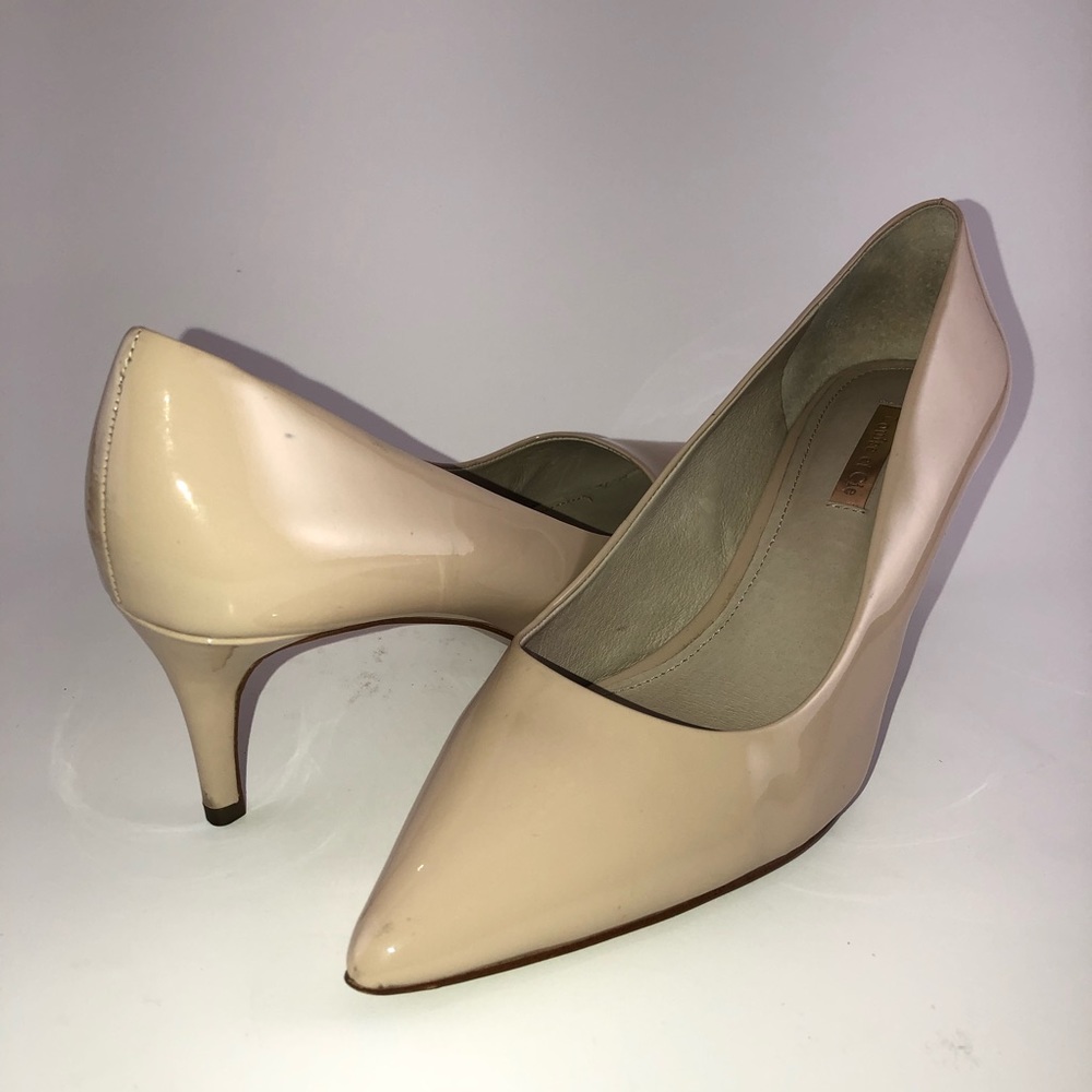 Louise Et Cie Patent Leather Pump, Beige. Sz 8.5